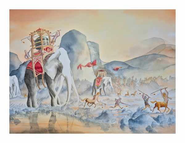 Affisch 30x40 - Härjande mongoler - Bild 1