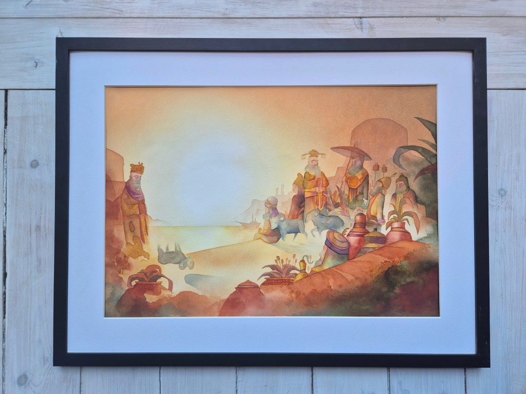 Archibalds svävande get, 35x50 cm