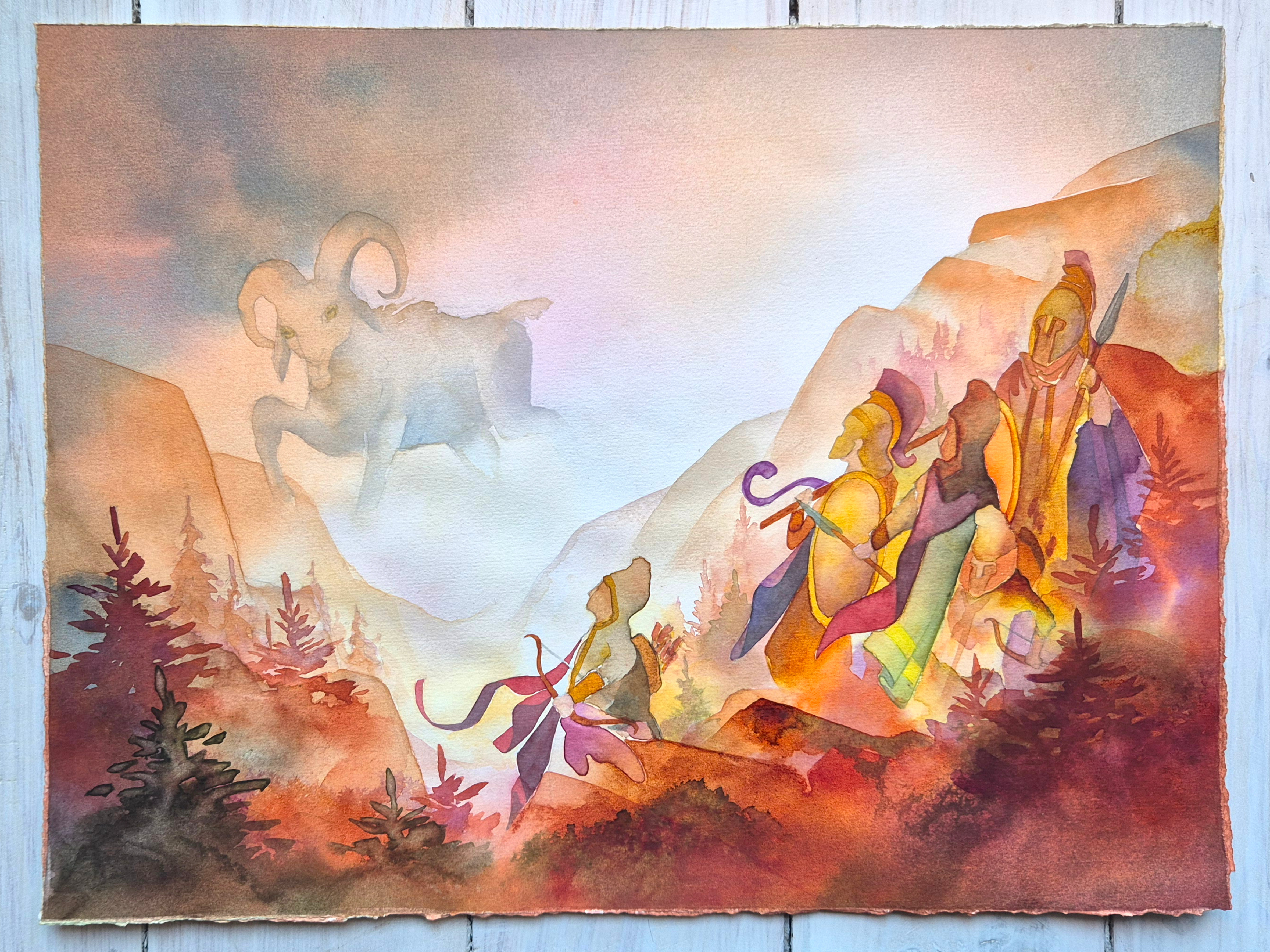 Vilsna greker möter getfadern, 30x40 cm - Bild 1